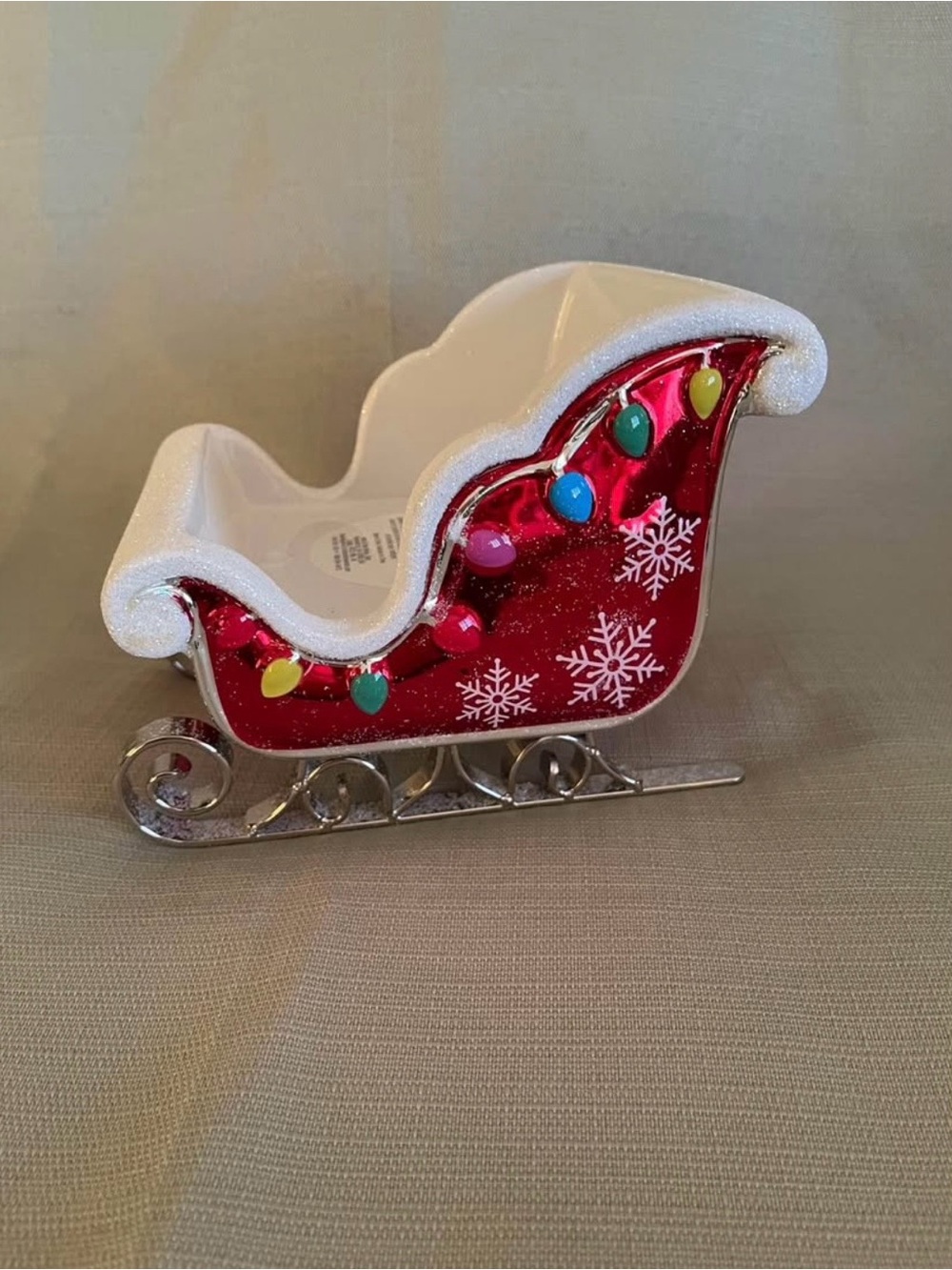 Bath and Body Works Ceramic Candle Holder Decorative Christmas Sleigh